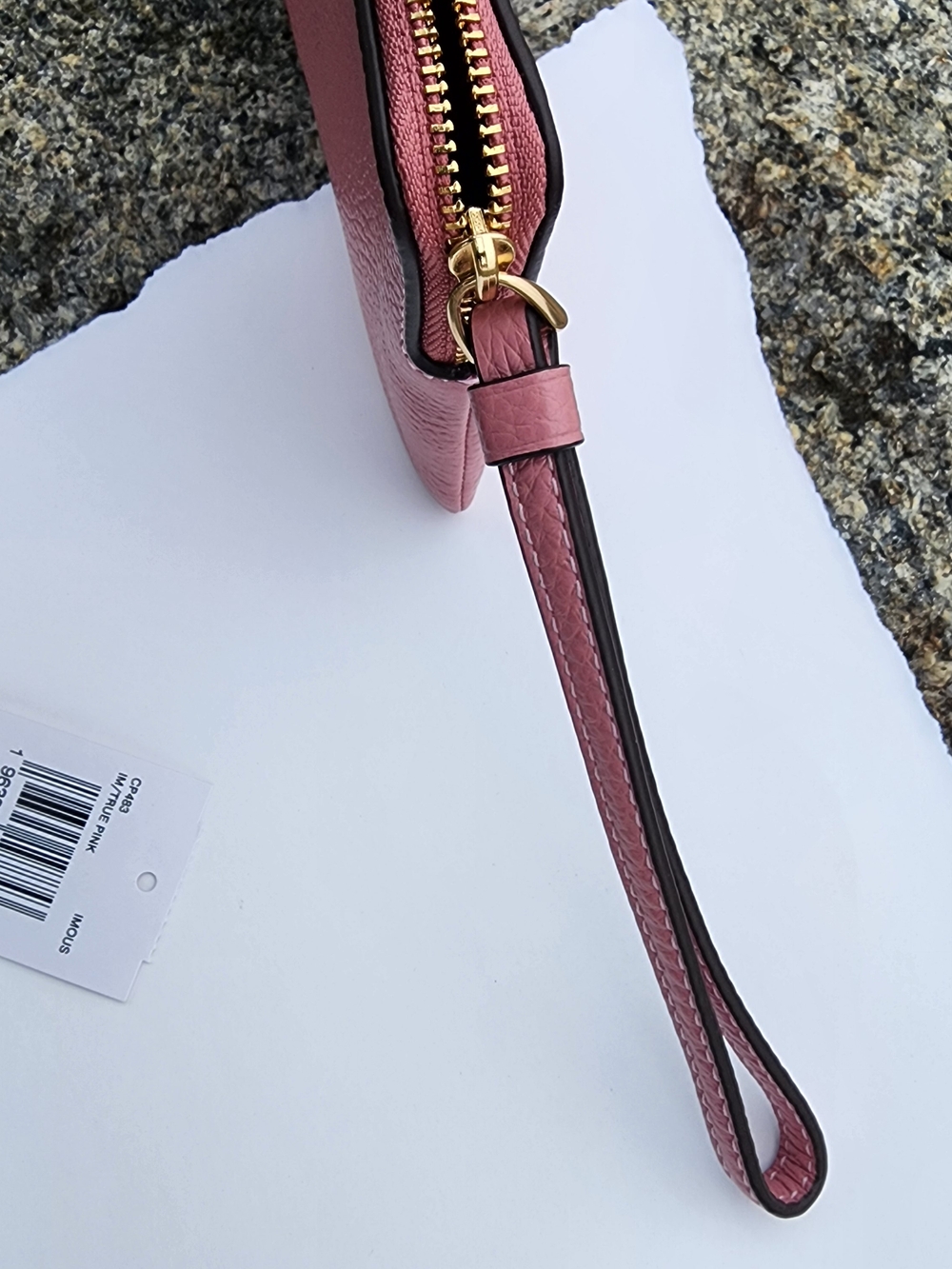 Coach Pebbled Leather Corner Zip Wristlet - Picture 11 of 11